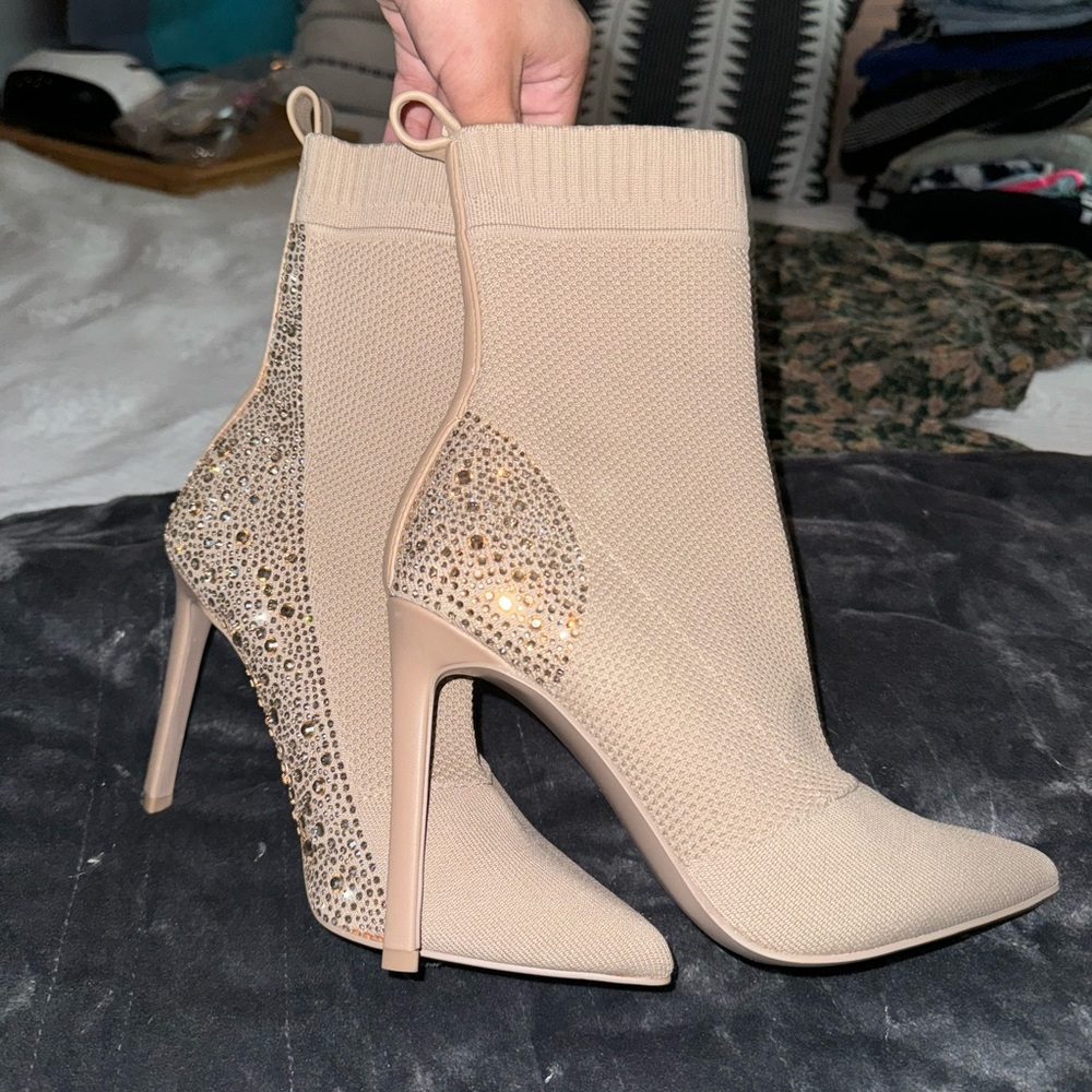 high heel booties